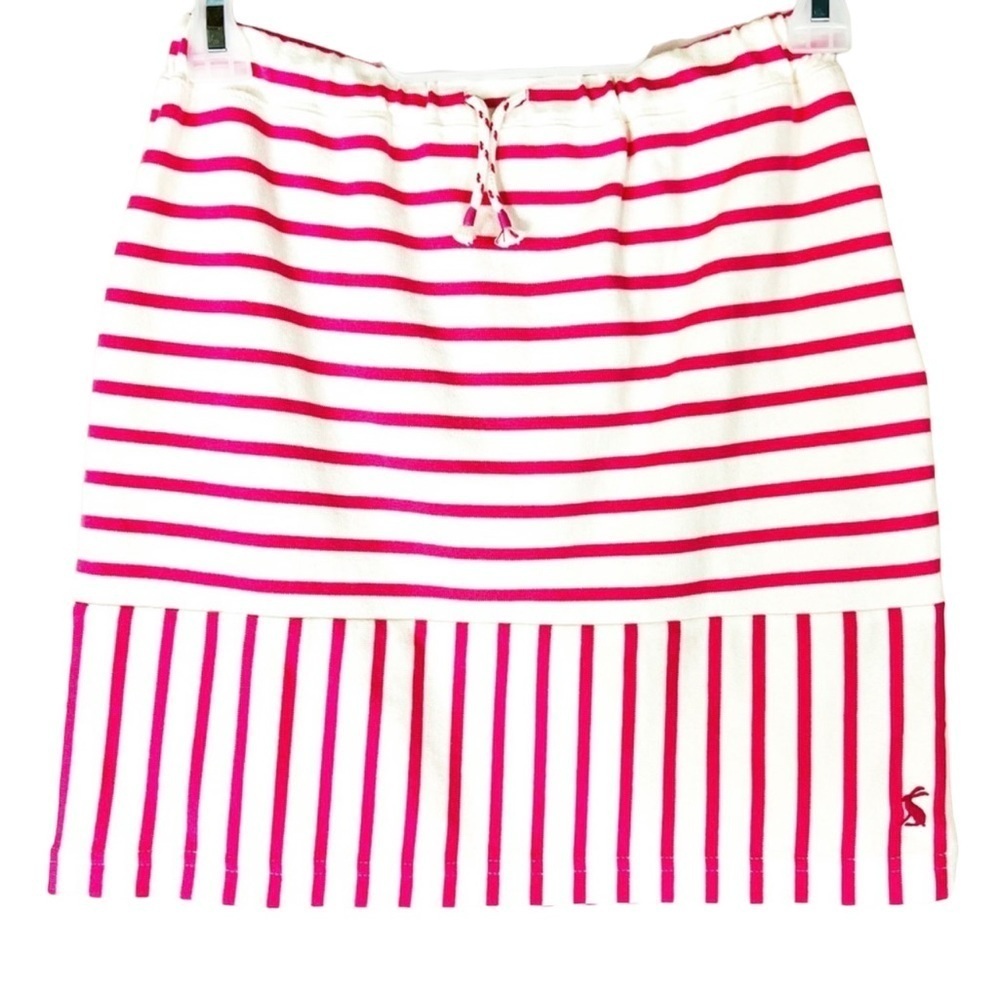 Joules True Pink Stripe Harbour Skirt 12 Summer‎ Preppy